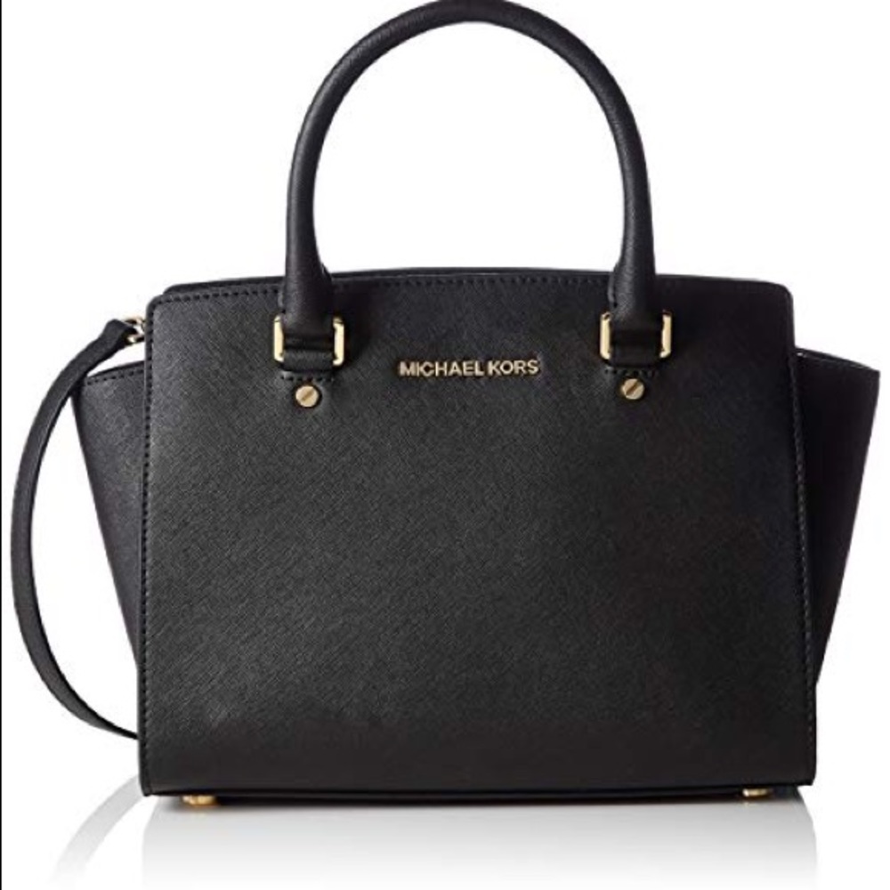 Michael Kors Black Selma Medium Purse